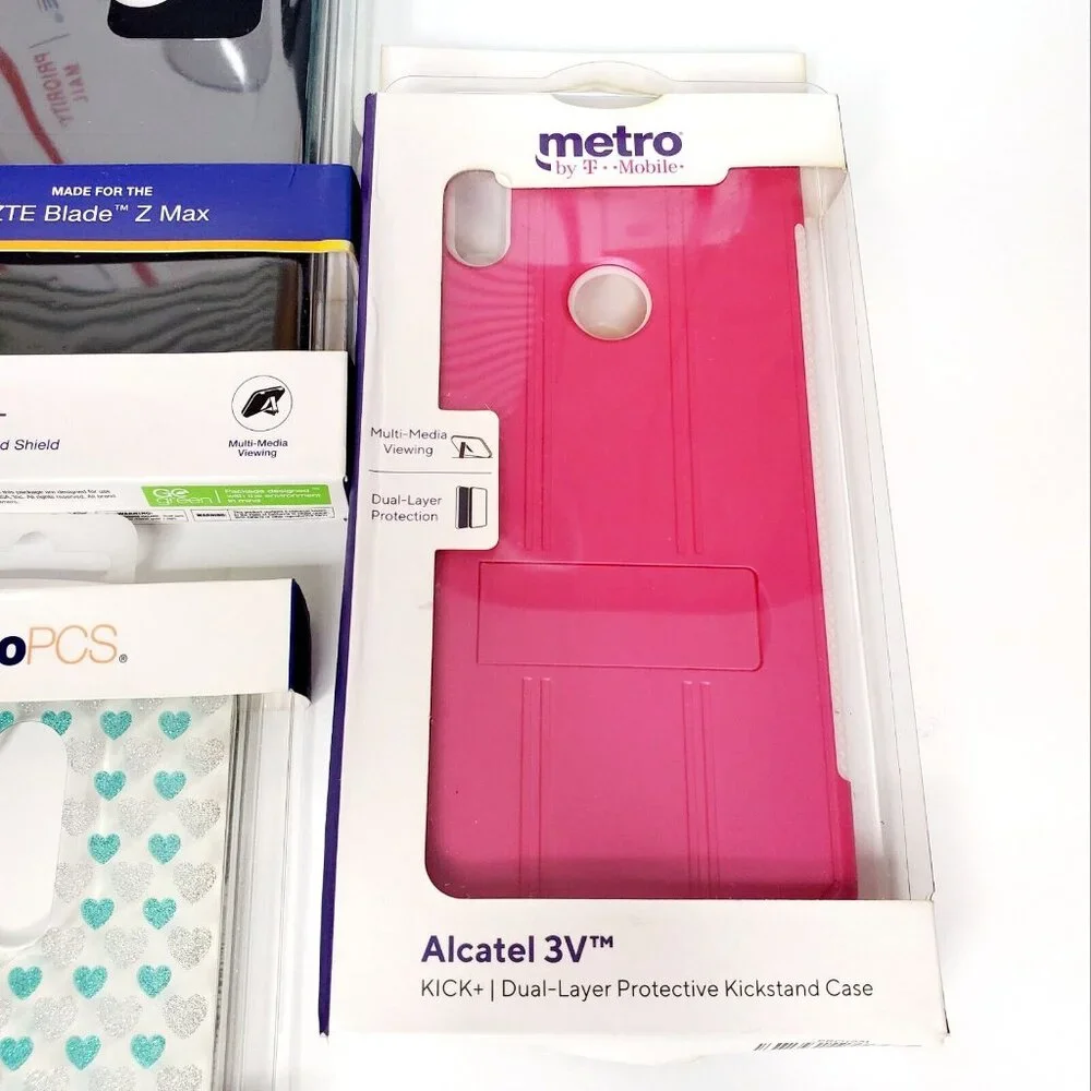 Lot 9 Metro PCS Phone hard & soft Cell phone Cases Samsung, Moto, ZTE, Alcatel